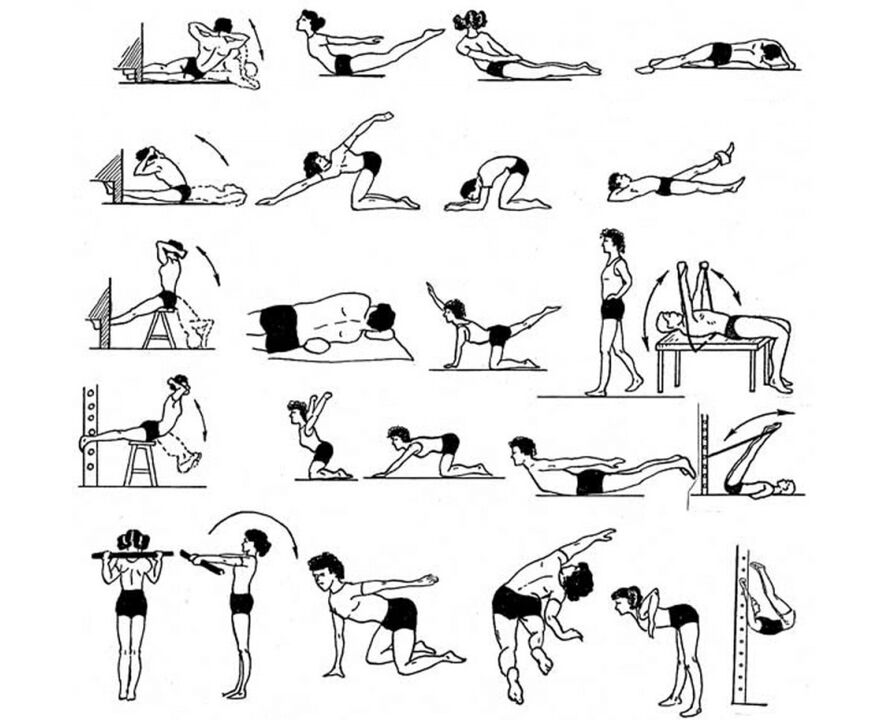 terapeutske vježbe za osteohondrozu